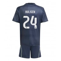 Fotbalové Dres Real Madrid Dean Huijsen #24 Dětské Venkovní 2025-26 Krátký Rukáv (+ trenýrky)